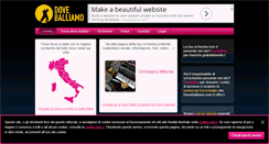 Desktop Screenshot of doveballiamo.com